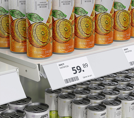 Ценникодержатель полочный LST двухпозиционный 6 Ценникодержатель полочный LST двухпозиционный