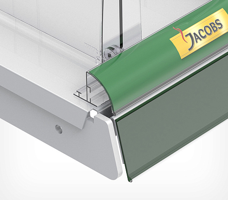 Ценникодержатель полочный закругленный с высотой вставки 30 мм 2