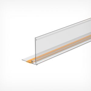 Ценникодержатель с Т-профилем полочный самоклеящийся с ограничителем