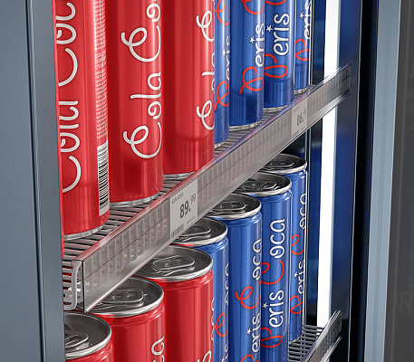 Ценникодержатель на полки из металлических прутьев