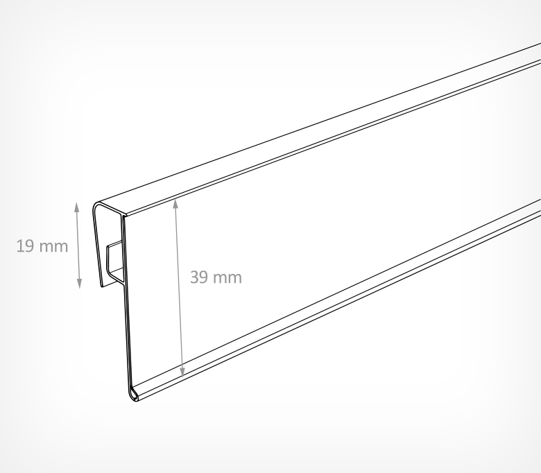 Ценникодержатель на полки из металлических прутьев схема