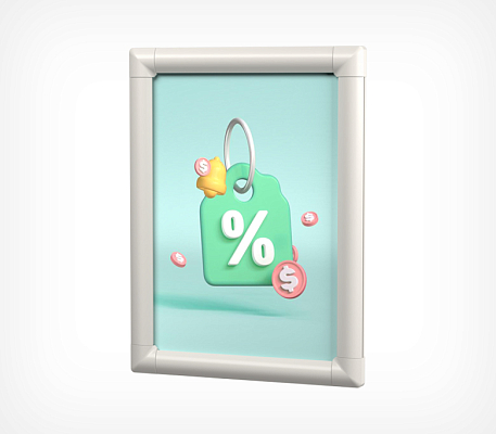 Пластиковая клик-рама с прямоугольными углами