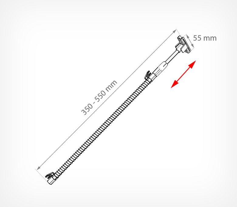 Трубка телескопическая пластиковая на проволочную корзину схема Трубка телескопическая пластиковая на проволочную корзину